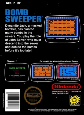 Bomb Sweeper (World) (Aftermarket) (Homebrew) box cover back